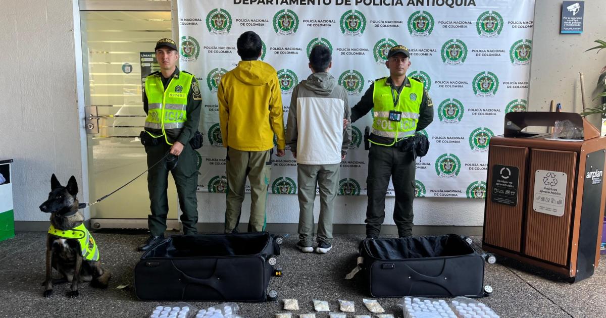 Alerta aeropuerto: A dos turistas chinos los cogieron con 14 kilos de cocaína en aeropuerto de Rionegro, Antioquia