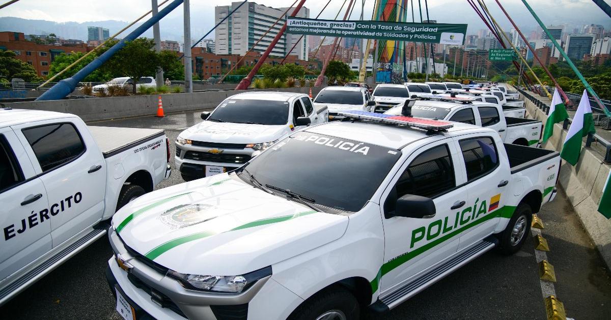 Más de $10.000 millones invirtió la Gobernación de Antioquia en vehículos para la fuerza pública