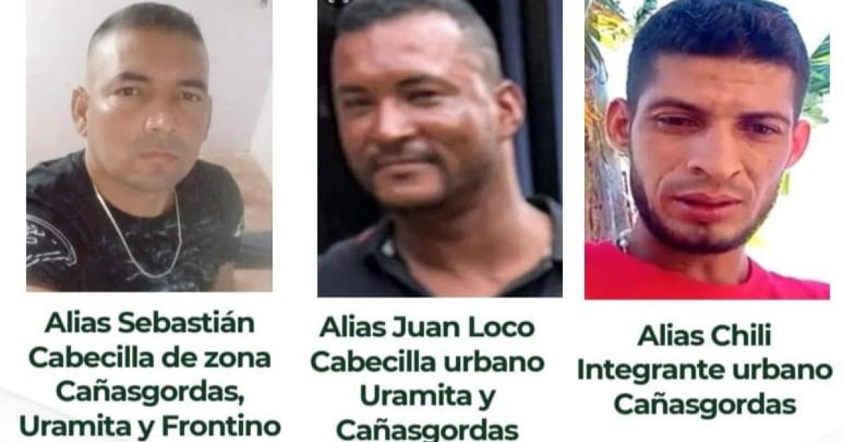 Ofrecen $30 millones por cabecillas del Clan del Golfo que atacaron al comandante operativo de la policía Antioquia