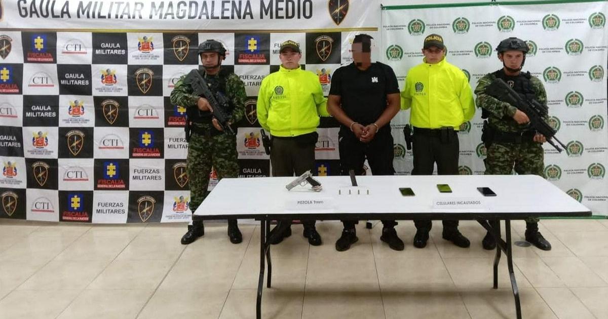 Autoridades capturan en Yondó (Antioquia) a alias Keili, cabecilla financiero del Clan del Golfo