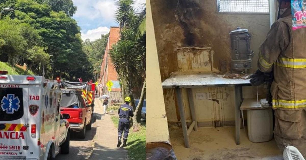 Emergencia en colegio de Itagüí: Un incendio afectó a 8 estudiantes y dos profesores