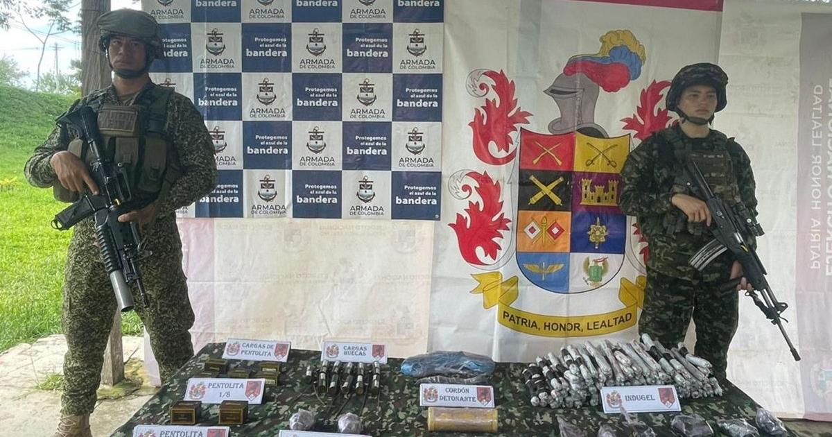 Autoridades desmantelaron deposito con explosivos del Clan del Golfo en Nechí, Antioquia