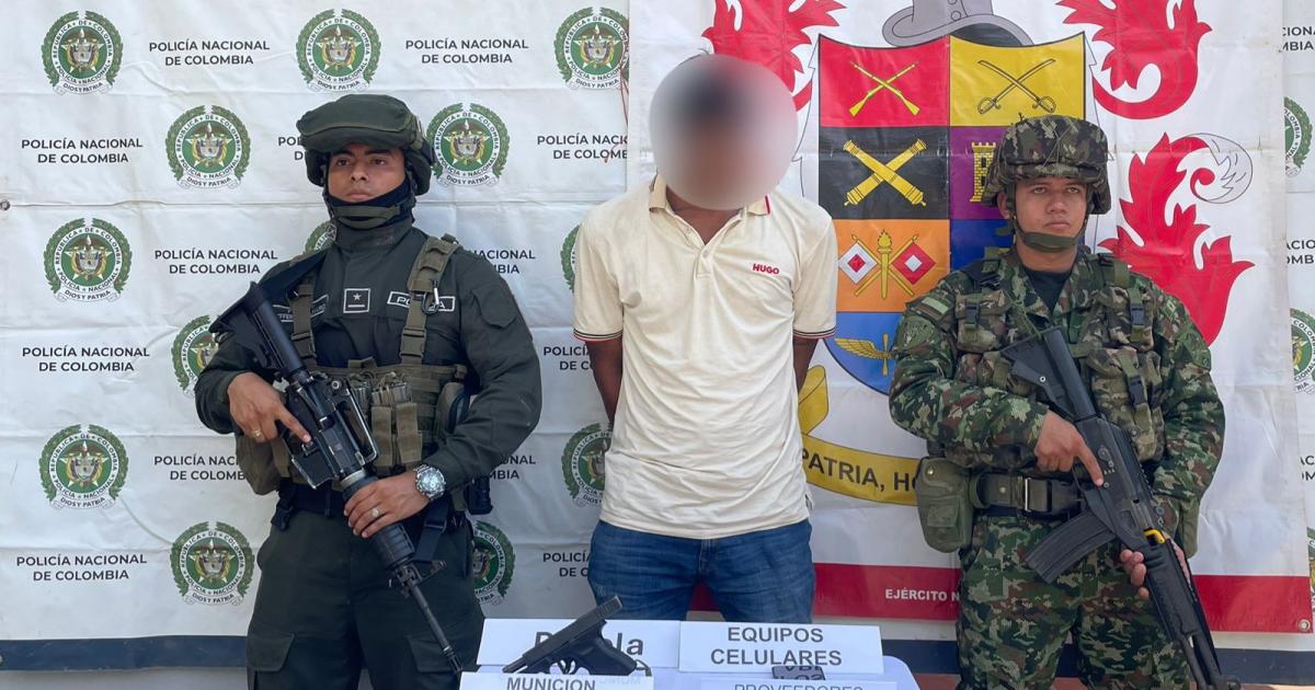 Capturan en El Bagre a alias 'Chicharrón', temido sicario del Clan del Golfo que espiaba movimientos de la fuerza pública