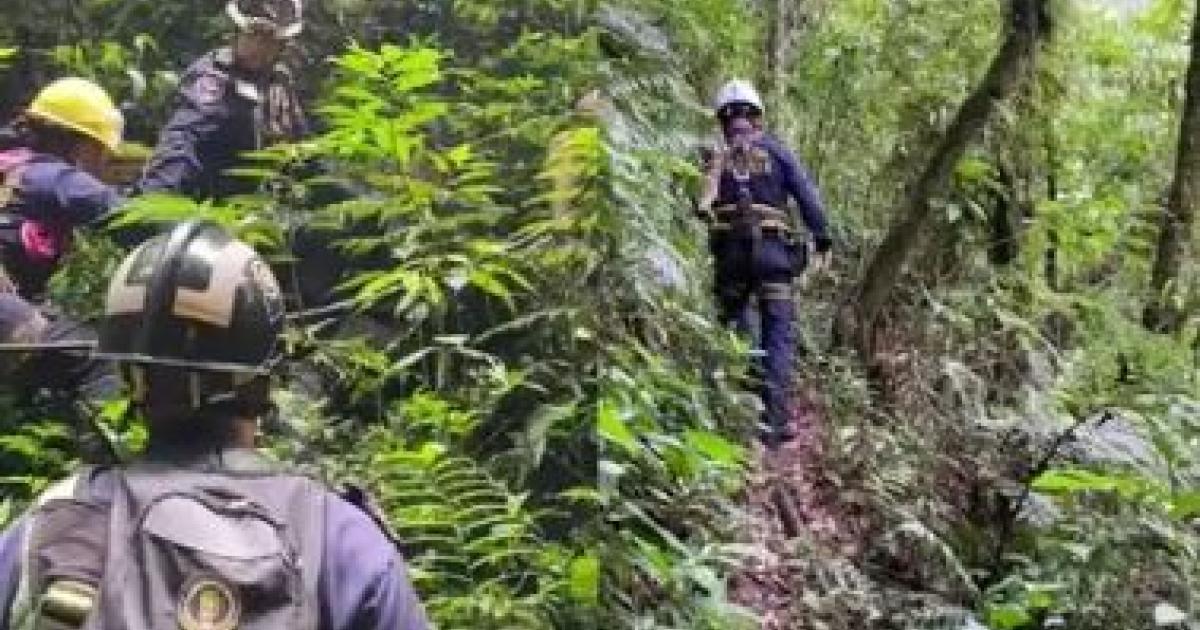 Bomberos rescataron a ocho senderistas que quedaron atrapados al caer la noche en zona rural de La Estrella