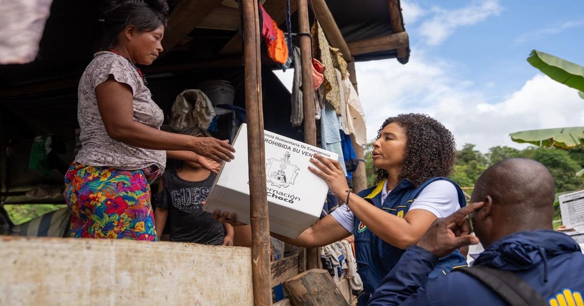 20 toneladas de ayudas humanitarias llegaron al municipio de Bagadó, Chocó para atender a las familias damnificadas