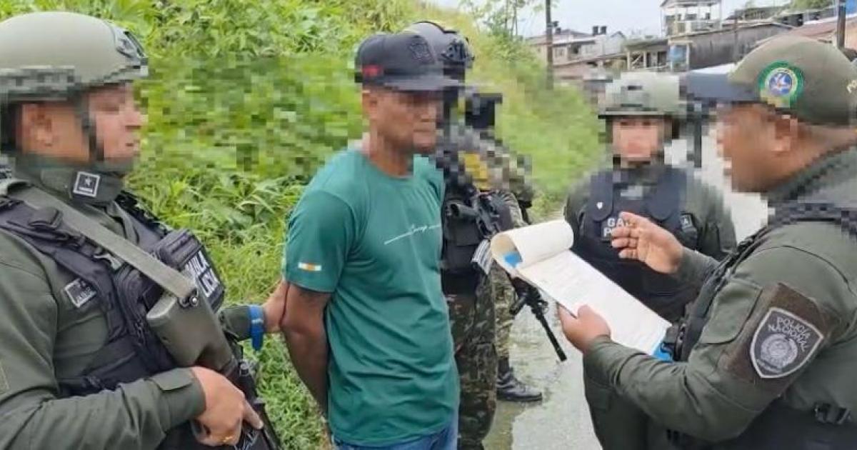 Cae alias “Kike”, el más buscado del Chocó, que amenazaba a comerciantes con explotar sus locales si no pagaban las vacunas