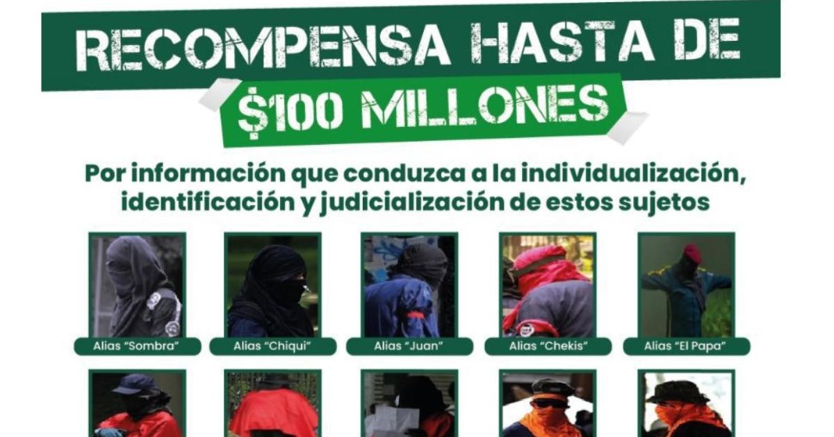 Antioquia presentó cartel de los más buscados por atentar contra universidades públicas