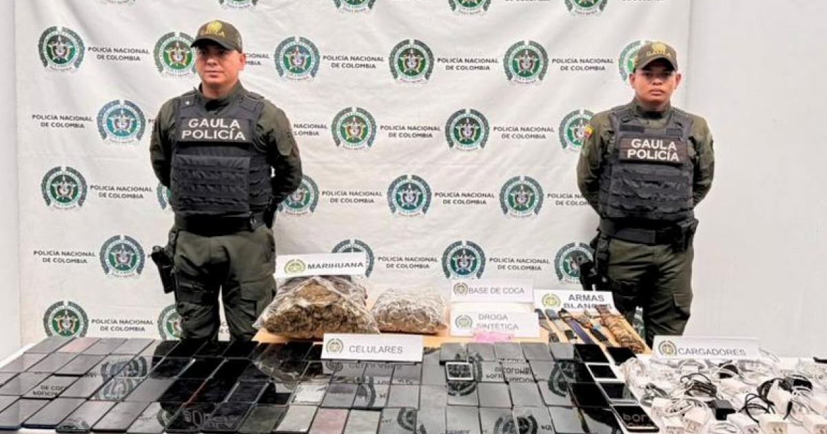 Desmantelaron "Call Center Criminal" en cárcel El Pedregal e incautaron 85 celulares y drogas