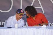 Presidente Gustavo Petro y gobernadora del Chocó, Nubia Carolina Córdoba.