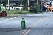 Cilindro bomba en la vía Medellín -  Costa Atlántica 