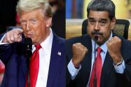 Combo de imágenes de AFP del presidente de Estados Unidos, Donald Trump, y el de Venezuela, Nicolás Maduro, ambos en posturas desafiantes.