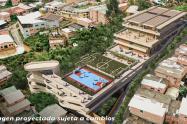 Render de la Institución Educativa Bello Oriente, megacolegio de Medellín