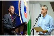 Ministro de Defensa Pedro Sánchez y gobernador de Antioquia, Andrés Julián Rendón