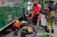 Accidente de tránsito en la vía Túnel de Occidente de Medellín
