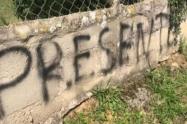 Aparición de grafitis del ELN en zona escolar genera preocupación en San Antonio de Prado