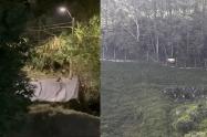 Torre de energía de EPM fue afectada tras la activación de explosivos en Medellín. En el lugar fue instalada una bandera del frente 36 de las disidencias de las Farc.  