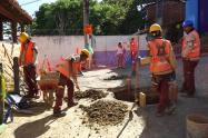 Obras de redes de acueducto y alcantarillado en Bello