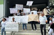 Protesta funcionarios de alcaldía de Turbo, Antioquia