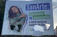 Valla vandalizada en Rionegro, Antioquia
