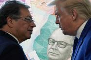 Presidentes Gustavo Petro y Donald Trump. 
