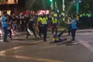 Desmanes en manifestación pro- palestina en Medellín