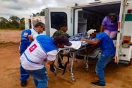 Traslado de menores heridos con explosivos en San Andrés de Cuerquia, Antioquia