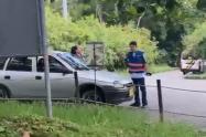 Agresión de una conductora a un estudiante en Bello