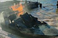 Incendio en el puerto de El Bagre: batería mal manipulada destruye siete embarcaciones 