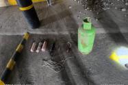 Artefactos explosivos decomisados en Buriticá 