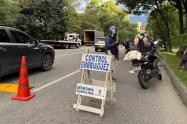 Puesto de control en Medellín 