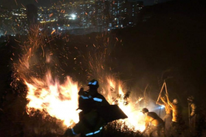 Incendio forestal en el municipio de Bello