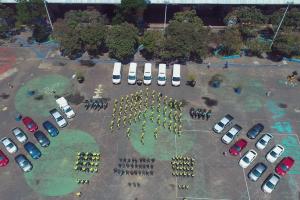 Vehículos para reforzar la seguridad en Medellín