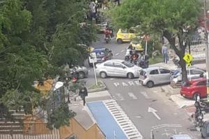 Bloqueos en la avenida Las Vegas, en Medellín