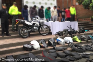 Policía capturó a ocho presuntos ladrones de motos en Medellín y Bello