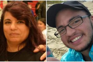 Tina Bejarano y su hijo
