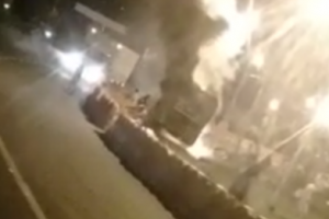 Falla mecánica causó incendio de un bus en San Jerónimo, Antioquia 