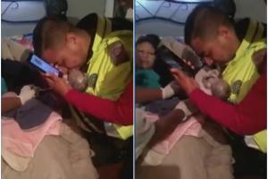 Policía salva la de vida de bebé