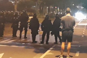 En disturbios terminó marcha en Medellín 