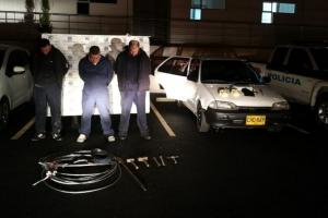 Los tres detenidos fueron sorprendidos en flagrancia