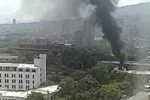 Seis empresas y una estación de gasolina fueron evacuadas como medida preventiva.