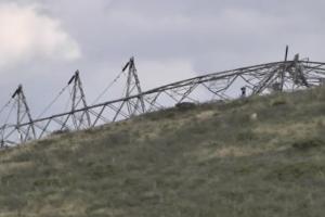 Torre derribada en Santa Elena, Medellín