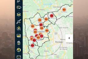 Ocho estaciones de monitoreo de la calidad del aire en Medellín están en nivel rojo