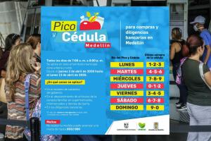 A partir del jueves comienza a regir el pico y cédula en Medellín