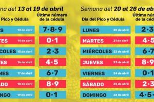 Rotación 'pico y cédula' en Medellín.