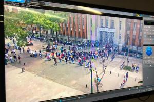 Plantón de mujeres en Medellín