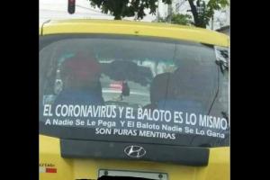Taxista dice que el coronavirus es una farsa 