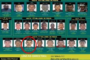 Alias 'el Flaco'. Cartel de los más buscados en el país