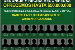 Autoridades de Medellín presentaron el cartel de los cabecillas más buscados