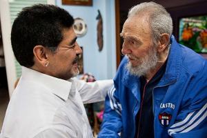 Diego Maradona y Fidel Castro 