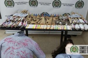 Pólvora incautada en Medellín